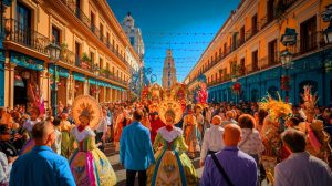 Illustration de la Semana Santa en Espagne avec ses processions et festivités (création par IA, illustration non réaliste). Crédit : Ideogram.