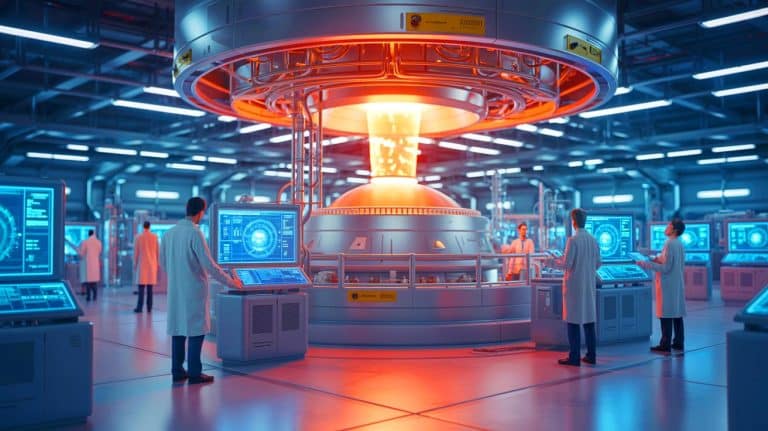 Illustration de la relance de General Fusion grâce à un financement de 22 millions d'euros pour développer la fusion nucléaire.