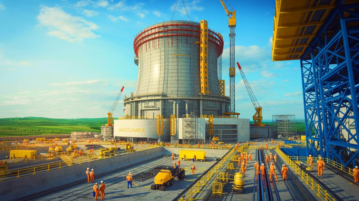 « Cet exploit va changer l’Europe » : le pays qui devance la France dans la course aux SMR Illustration de la construction du premier réacteur nucléaire modulaire d'Europe à Włocławek, en Pologne.