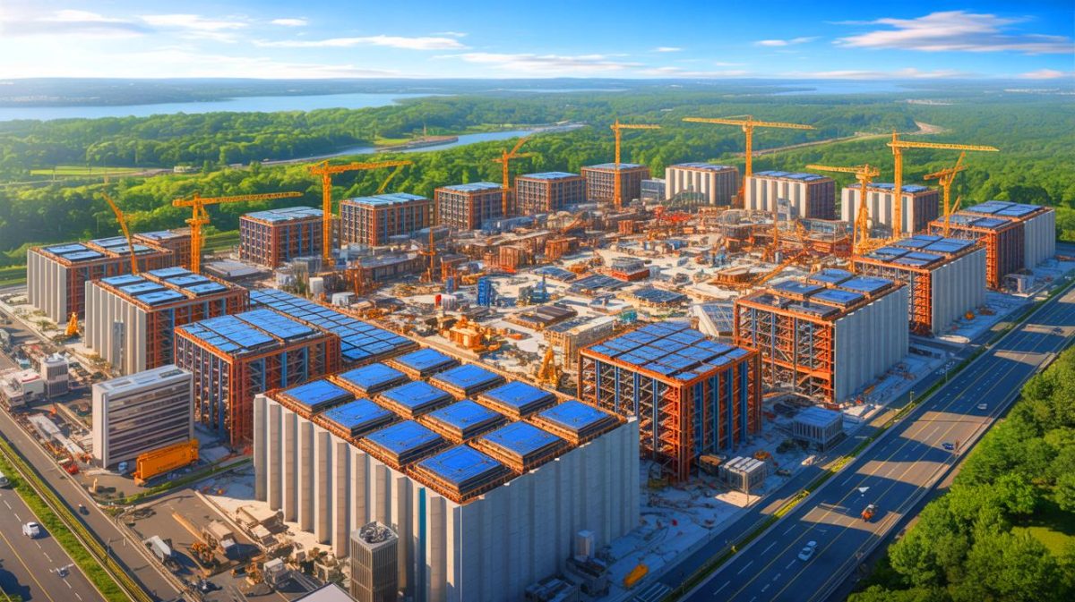 « Un désastre à 30 milliards » : une usine américaine de semi-conducteurs bouleverse déjà l’équilibre géopolitique mondial avec ses coûts colossaux Illustration de la construction de la méga-usine de semi-conducteurs de Micron Technology à New York.