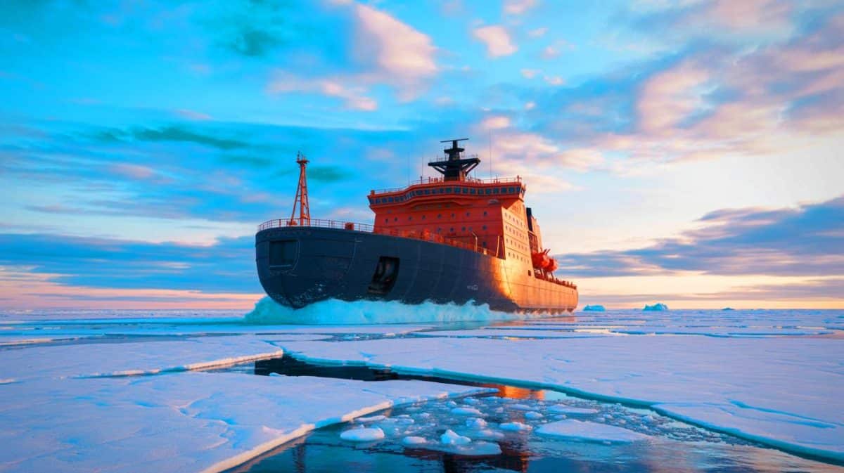 « Ce navire futuriste bouleverse tout » : la technologie cachée qui explose les performances et terrifie les concurrents Illustration de la nouvelle génération de brise-glaces avec un système de propulsion azimutale révolutionnaire.