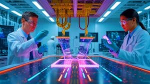 Illustration de la découverte d'un polymère permettant la cohérence quantique à température ambiante.