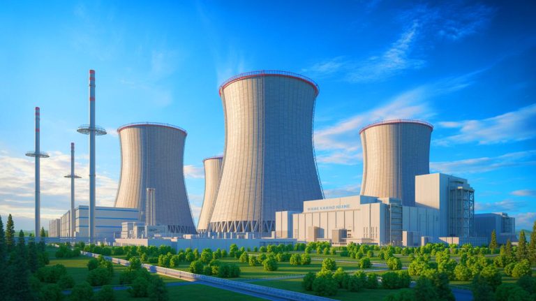Illustration de la domination technologique de la Chine avec le réacteur nucléaire Hualong One de troisième génération.