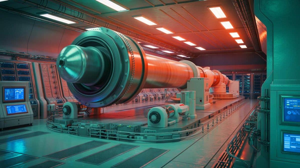 Cette salle secrète révèle une gravité écrasante qui bouleverse les lois de la physique et terrifie les scientifiques Illustration de la centrifugeuse géante CHIEF1300 simulant des conditions extrêmes avec une force gravitationnelle de 300 G.