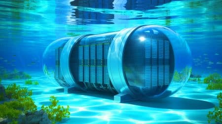 Illustration de la capsule sous-marine de 1 433 tonnes utilisée comme data center par la Chine.